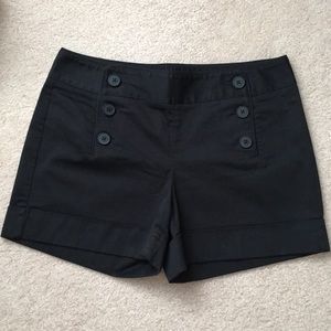 Express black high-waisted shorts